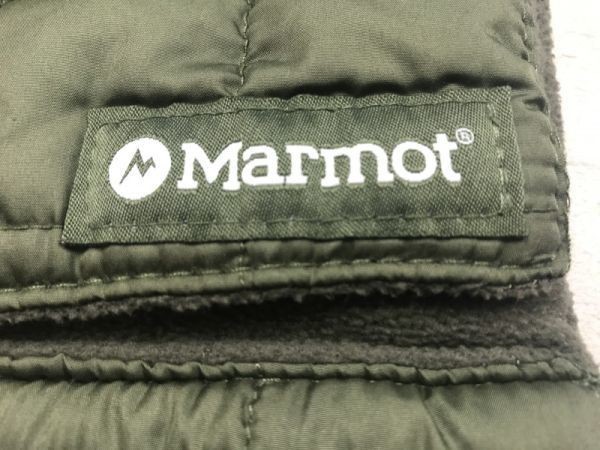 マーモット Marmot アメカジ アウトドア ミリタリー 裏地フリース ダウン マフラー 男女兼用 カーキ_画像3