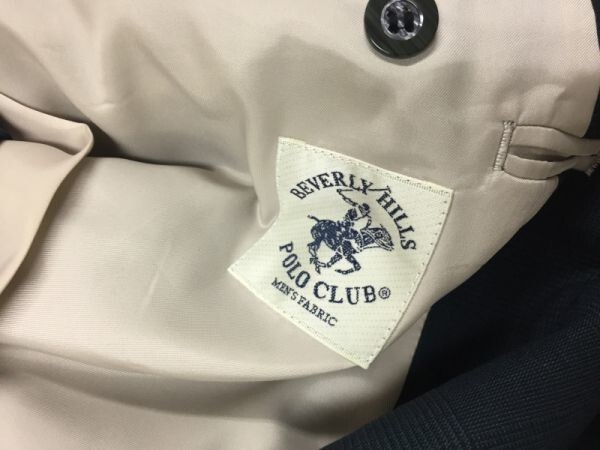 BEVERLY HILLS POLO CLUB ビバリーヒルズポロクラブ オールド レトロ 古着 ダブル スーツ 上下セットアップ メンズ ウール100% 紺～緑_画像2