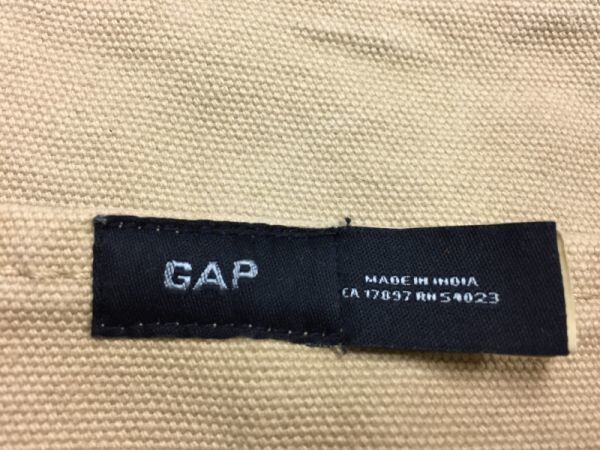 ギャップ GAP アメカジ アウトドア ヘビーデューティー キャンバス トートバッグ かばん メンズ インド製 ベージュ/茶色_画像3