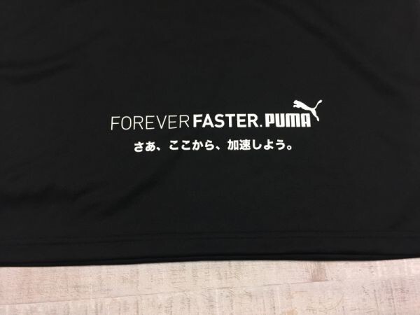 プーマ PUMA製 2023年 第55回 青梅マラソン THE OHME スポーツ 大会参加景品 ドライメッシュ 半袖Tシャツ メンズ S 黒_画像3