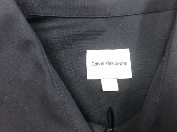 カルバンクライン Calvin Klein レトロ 00s モード クロップド 長袖 ジップアップ シャツ ブラウス レディース ダブルジップ M 黒_画像2