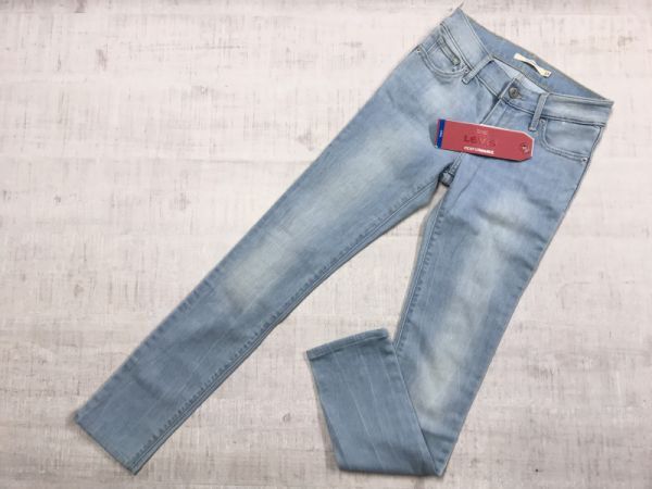 新品 リーバイス Levi's 711 SKINNY セレブ Y2K ローライズ スキニー ブルーデニム パンツ ボトムス レディース コットン混 23 青_画像1