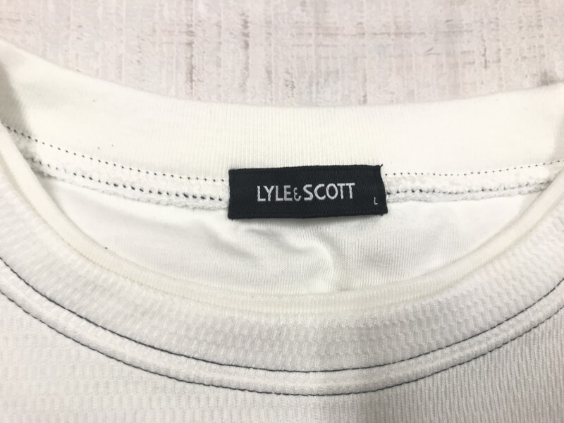 LYLE&SCOTT ライフアンドスコット スポーツ トラッド 胸ポケット レイヤード サーマル ポケT ロンT 長袖Tシャツ カットソー メンズ L 白_画像2