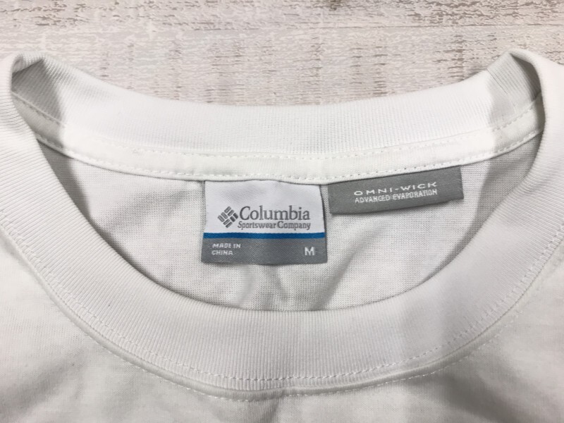 コロンビア Columbia オムニウィック OMNI-WICK 吸湿速乾 テック アウトドア スポーツ ロンT 長袖Tシャツ カットソー メンズ M 白の画像2