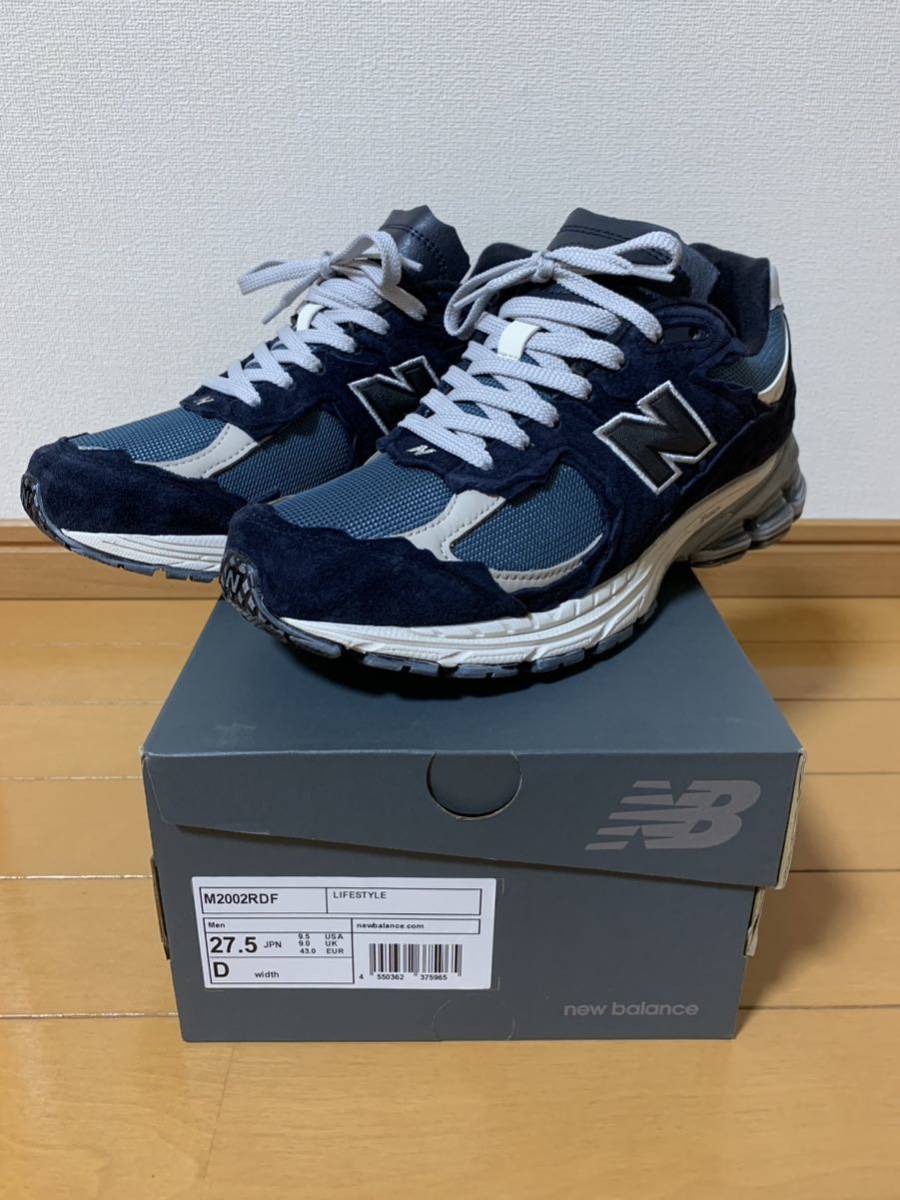  превосходный товар с подарком newbalance New balance внутренний стандартный товар M2002RDF US9.5 27.5cm protection упаковка темно-синий 990 спортивные туфли бег 