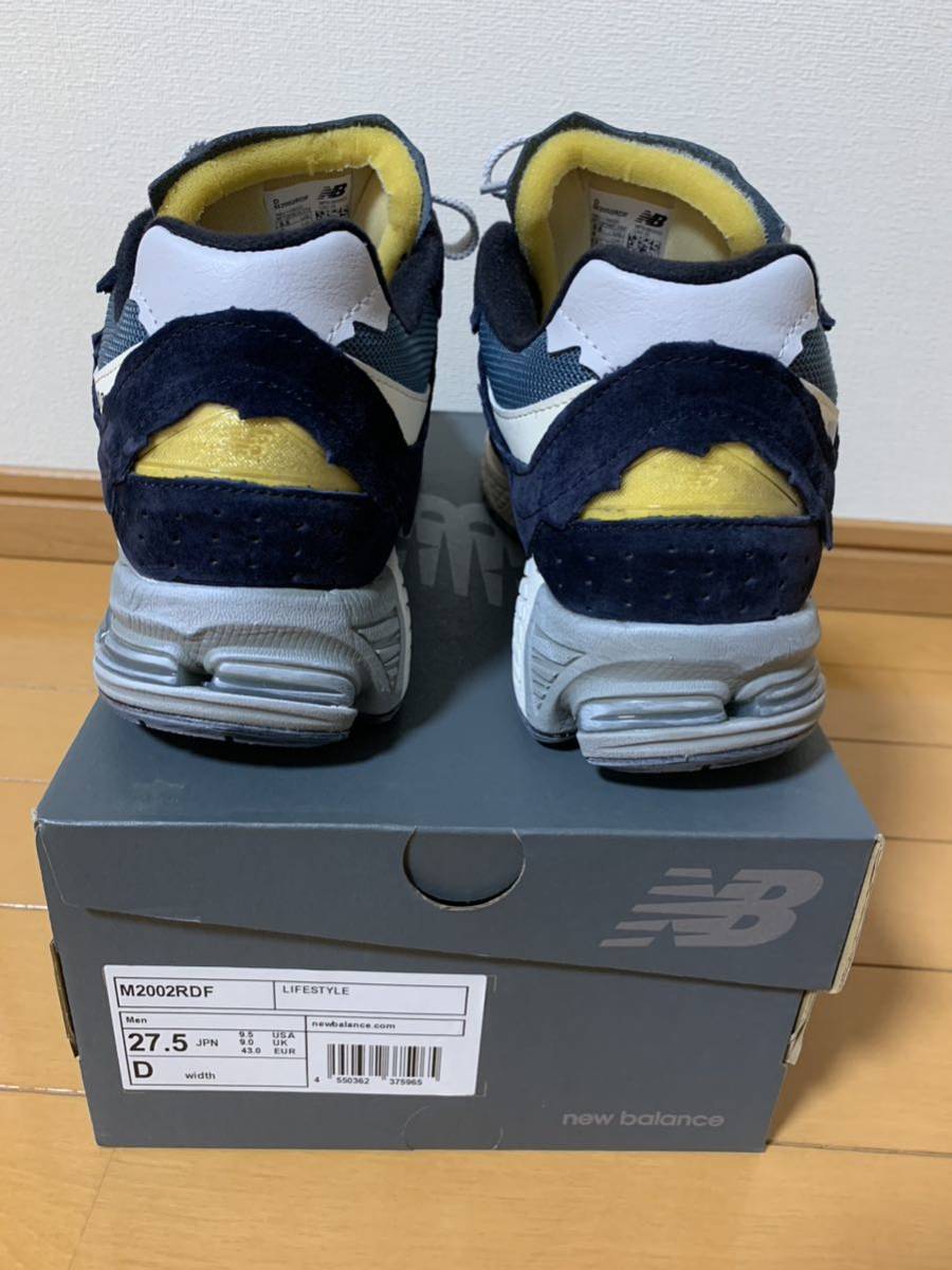  превосходный товар с подарком newbalance New balance внутренний стандартный товар M2002RDF US9.5 27.5cm protection упаковка темно-синий 990 спортивные туфли бег 