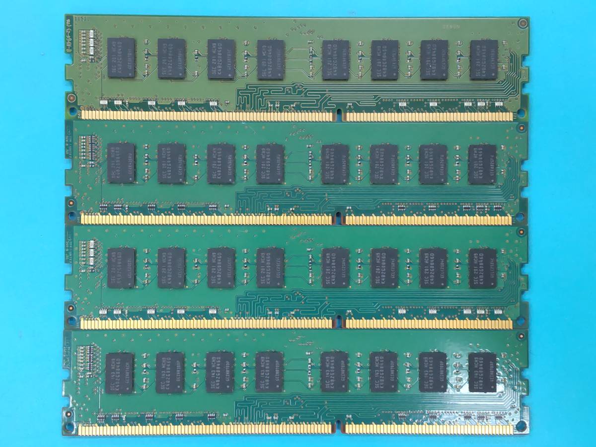 動作確認 SAMSUNG製 PC3-10600U 2Rx8 4GB×4枚組=16GB 43230070130_画像2