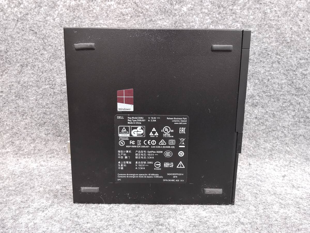 Dell OptiPlex 3020M i3-4160T Bios確認 ジャンク 2206_画像6