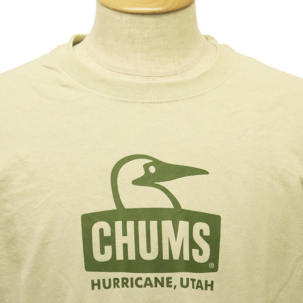CHUMS (チャムス) CH01-2274 Booby Face LS T-Shirt ロゴ 長袖Tシャツ CMS147 G076GreigexKhaki M_CHUMS