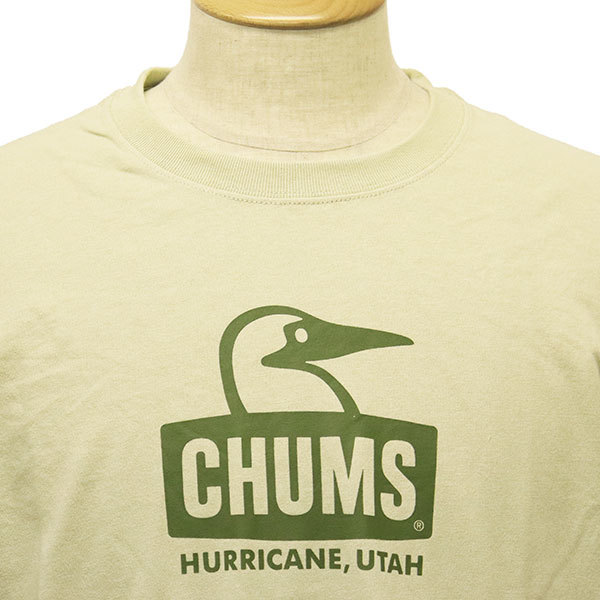 CHUMS (チャムス) CH01-2274 Booby Face LS T-Shirt ロゴ 長袖Tシャツ CMS147 G076GreigexKhaki L_CHUMS