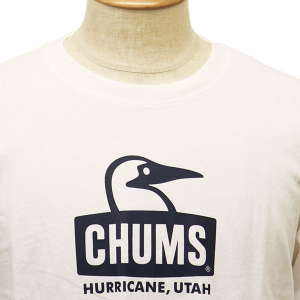 CHUMS (チャムス) CH01-2274 Booby Face LS T-Shirt ロゴ 長袖Tシャツ CMS147 W015WhitexNavy L_CHUMS