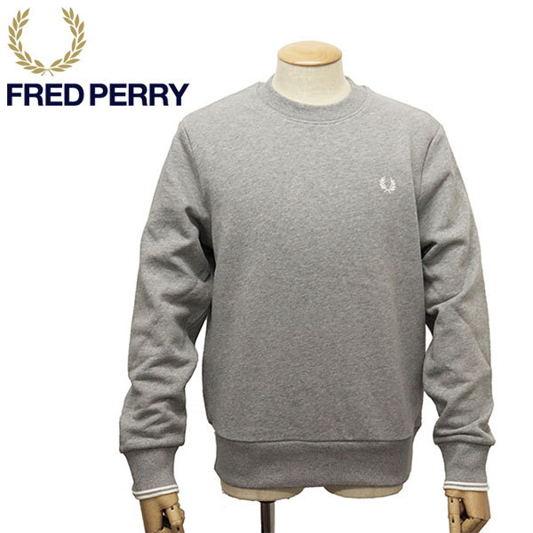 FRED PERRY (フレッドペリー) M7535 CREW NECK SWEATSHIRT クルーネック スウェットシャツ FP510 420スティール S