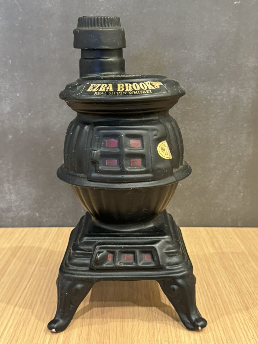 Vintage Ezra Brooks 薪ストーブ 置物 アンティーク ウイスキー ボトル デキャンタ 陶器 レトロ ビンテージ オブジェ USA 雑貨_画像1