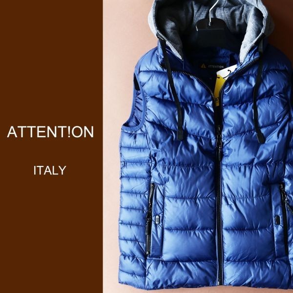 dp020●M●XL●XXL●XXXL●選択可●中部イタリアの街着ブランド●中わた入り●フーデッドジレベスト●ダウンジャケットのような暖かさ