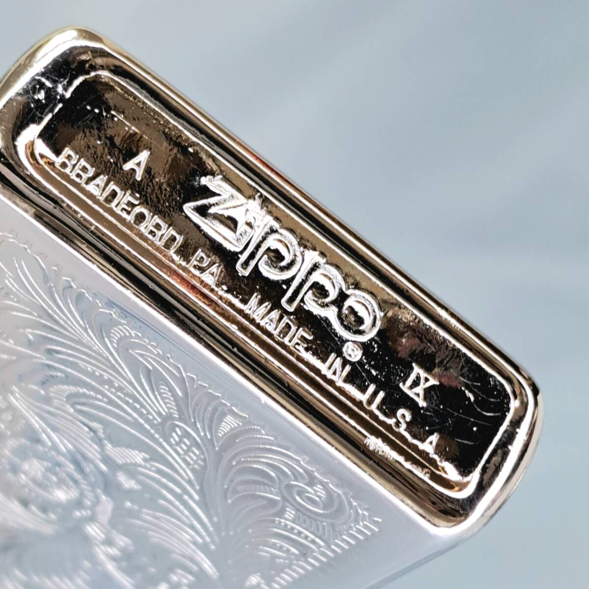 1000円～ zippo 美品 ベネチアン アラベスク シルバー SILVER color 1993年製 ジッポー オイルライター USA ZB15_画像3