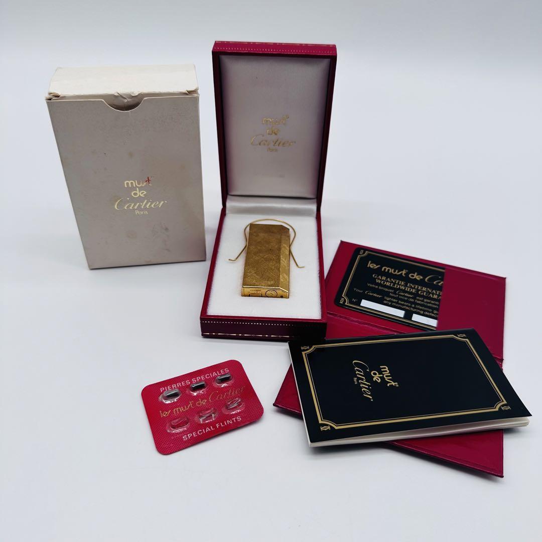 Cartier カルティエ ライター 着火OK 石使用済み残り付属付き 元 Cartier カルティエ ライター 着火OK 石使用済み残り付属付き 元