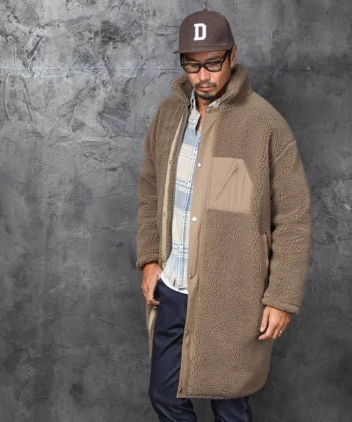 The DUFFER of ST.GEORGE BOA FLEECE LONG COAT: боа внешний длинное пальто L