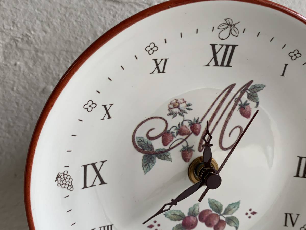 ◆F15◆Many マニー　ロココ　置時計　壁掛け時計　両用タイプ　陶器　フランス雑貨 生活雑貨　参考価格5,500円_画像3