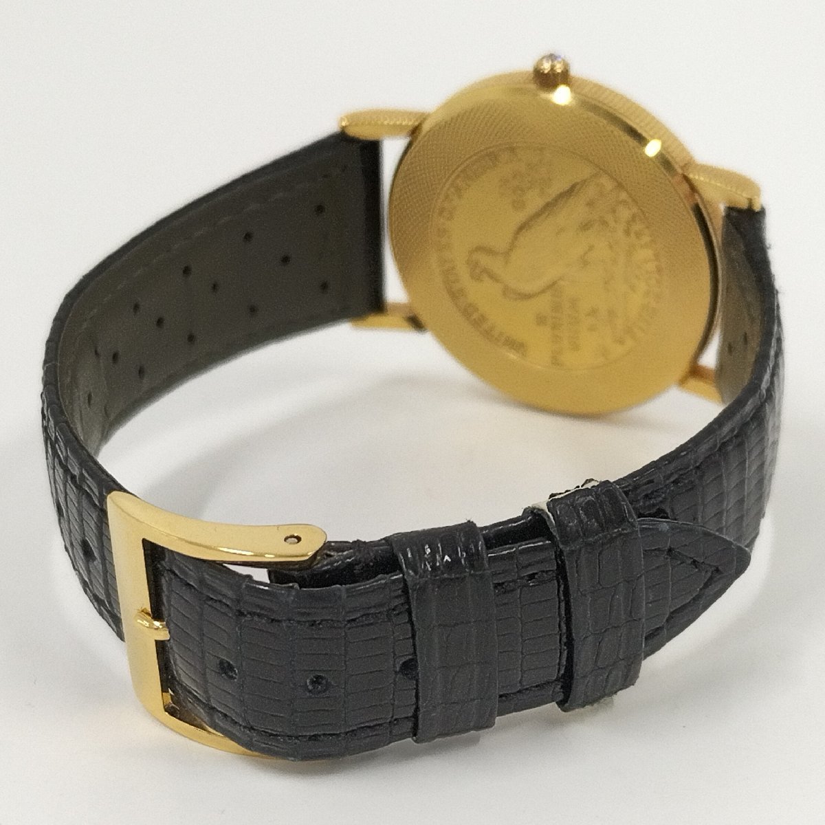 ●CORUM コルム インディアンヘッド コインウォッチ K18 ダイヤ 腕時計 ゴールド文字盤 クォーツ 中古[ne]u559_画像5