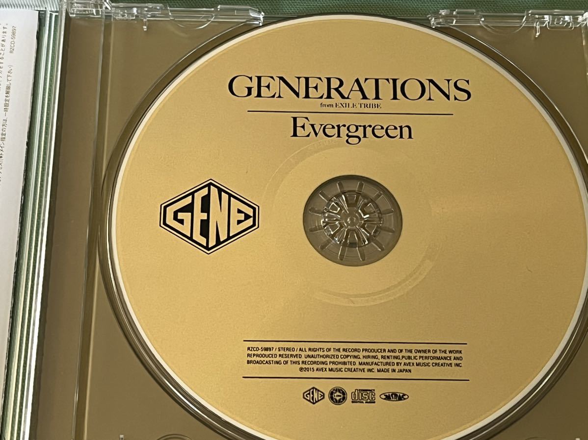 Evergreen エバーグリーン ジェネレーションズ　GENERATIONS　GENERATIONS from EXILE TRIBE CD