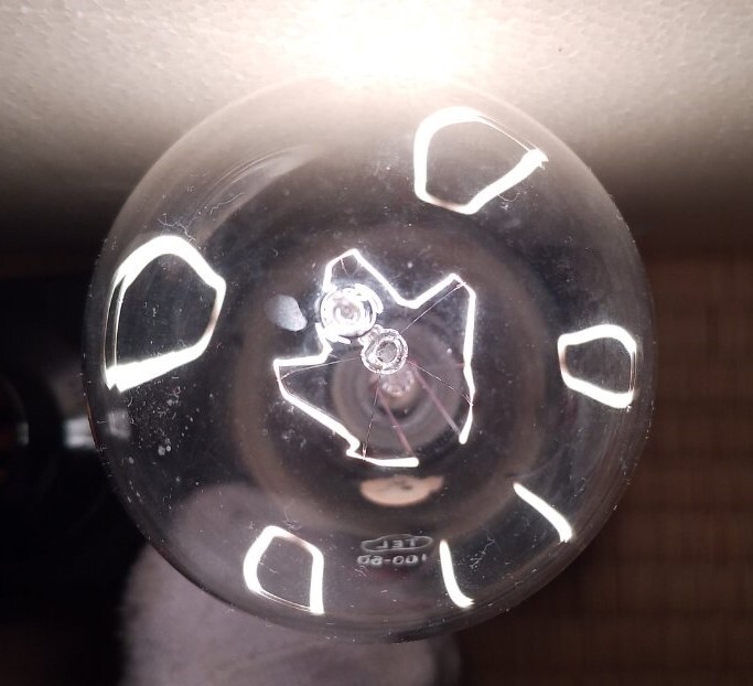 ☆ 趣の有る古い白熱電球 【 TOKIWA TEL 100－60 】 アンティーク エジソン電球 ☆ 時代資料_画像2