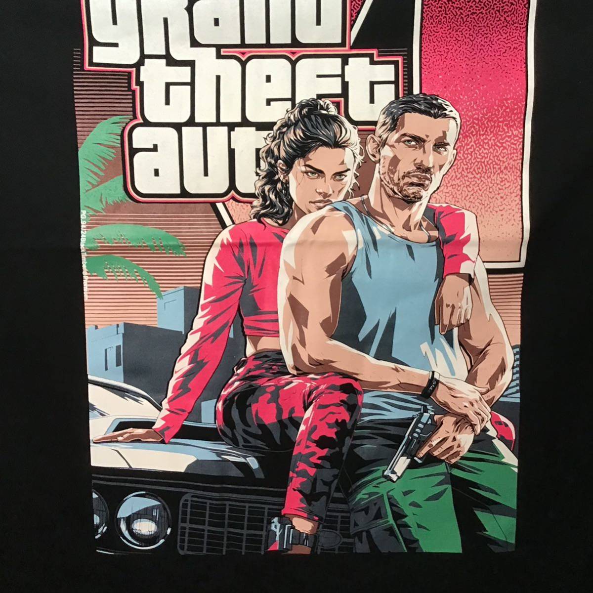 グランドセフトオート　6 イラスト　Tシャツ　XXLサイズ　Grand Theft Auto 半袖_画像2
