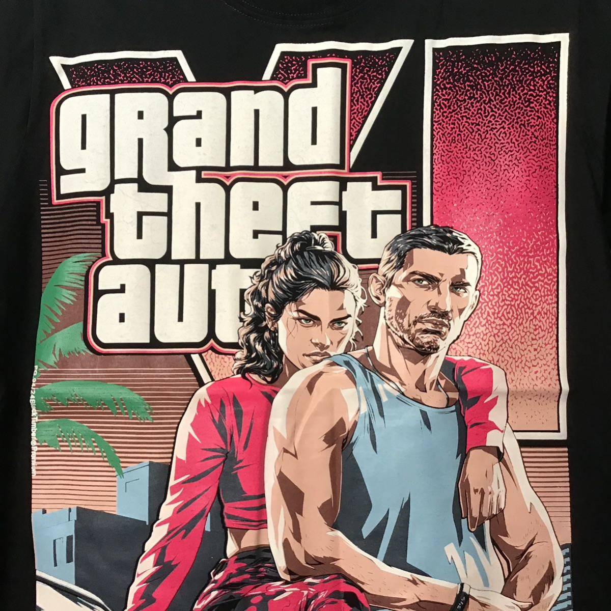 グランドセフトオート　6 イラスト　Tシャツ　Sサイズ　Grand Theft Auto 半袖_画像2