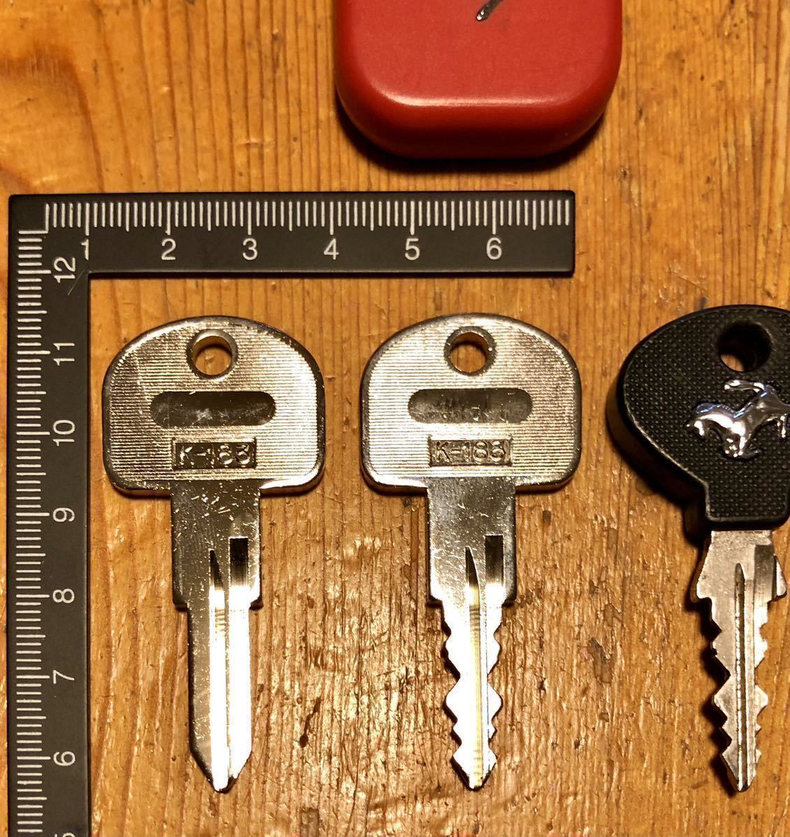 フェラーリ F355シリーズ スペア ブランクキー1本_左から商品、加工後キー、元鍵