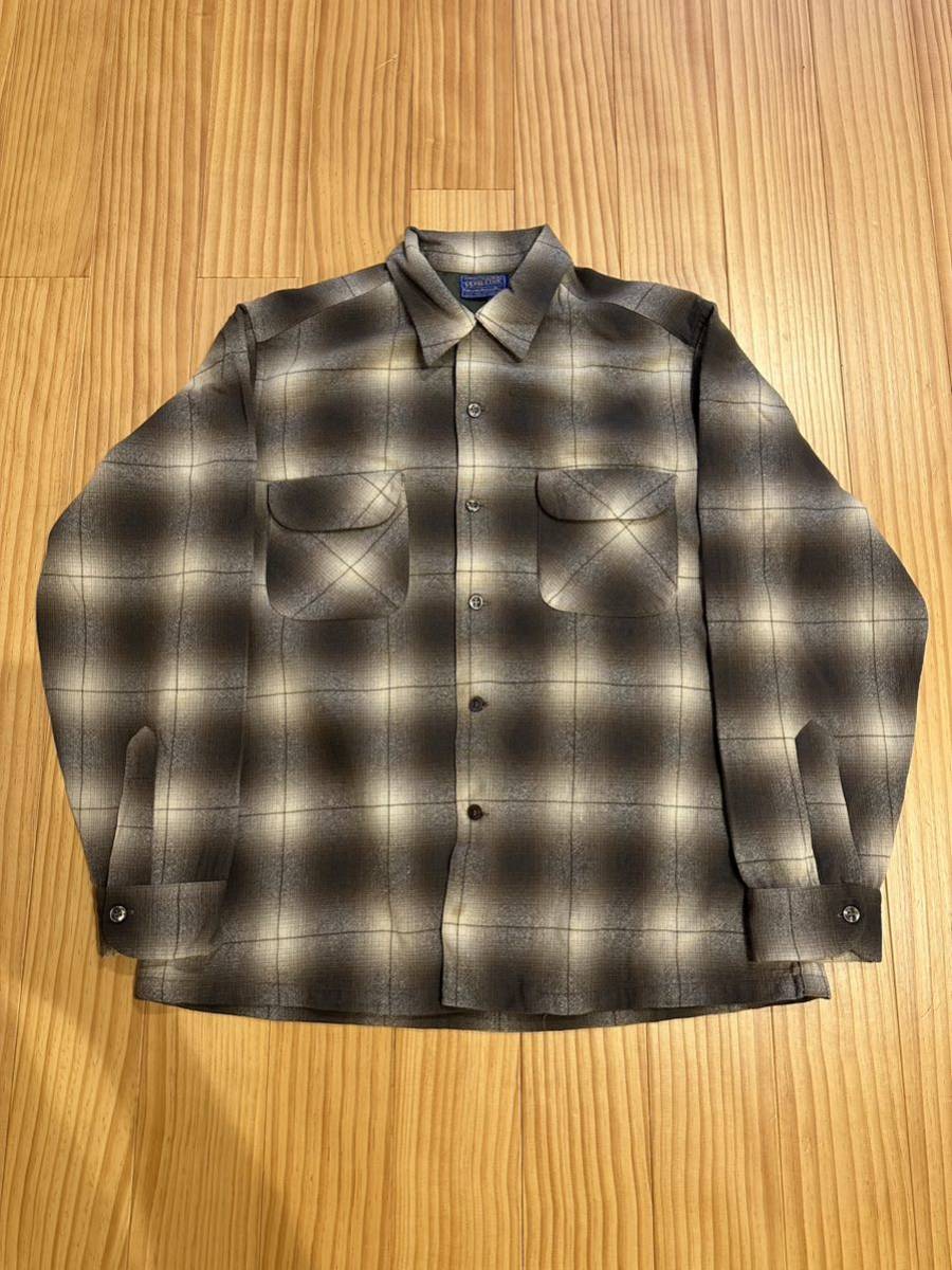 50sペンドルトン　PENDLETON シャドーオンブレチェックウールシャツ 美品_画像1