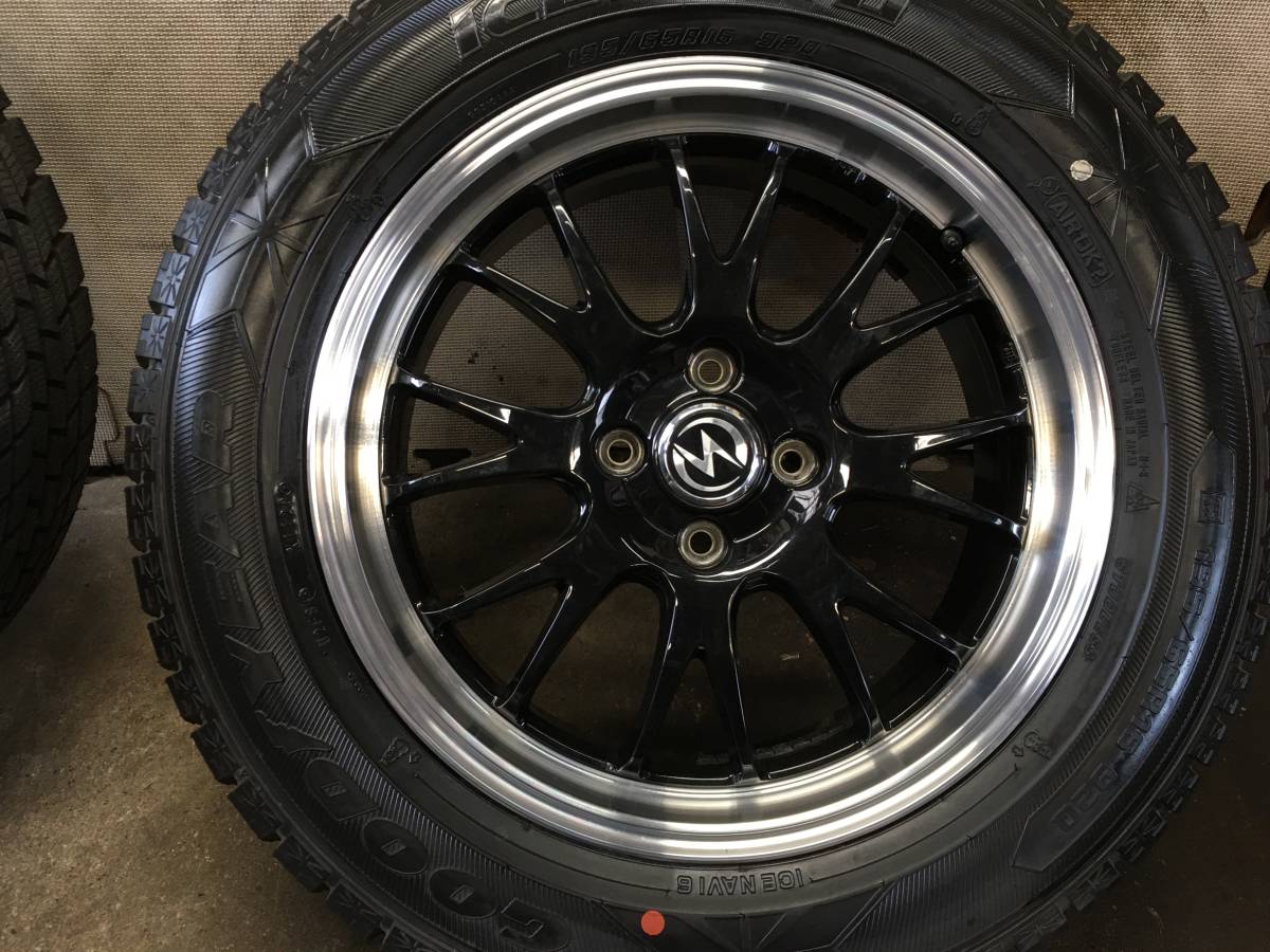 laiz Rocky [195/65R16] burr mountain 20 year made Goodyear studdless tires [16×6J+45 PCD100 4H] aluminium wheel 4ps.@HV car un- possible 