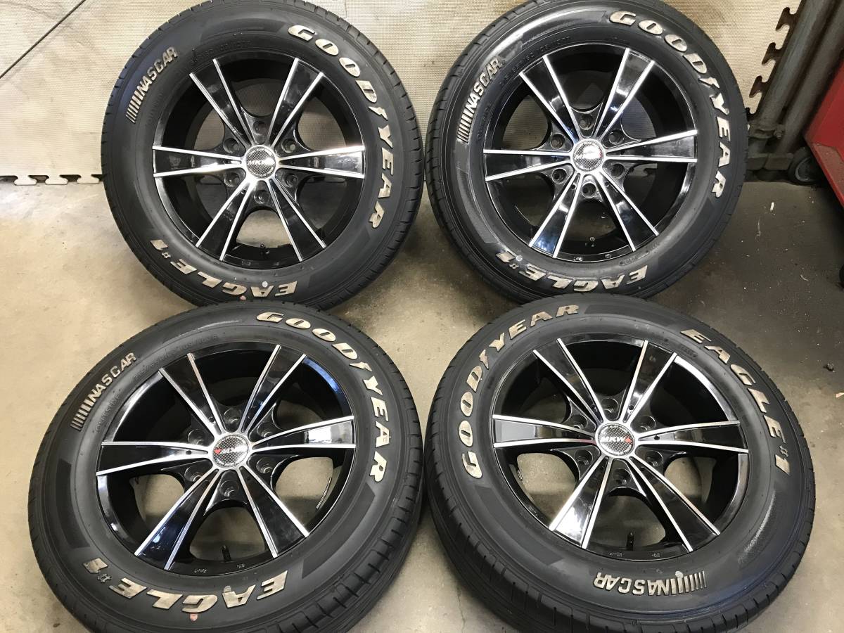 【200系ハイエース】MKW16×6.5J+35 PCD139.7 6H アルミホイール 21年製215/65R16C 109/107R グッドイヤータイヤ ４本_画像1