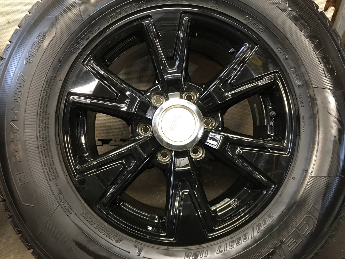 【265/65R17】バリ山19年製グッドイヤー スタッドレスタイヤ【17×7.5J+25 PCD139.7 6H】アルミホイール ４本 150/120系ランクルプラド_画像8