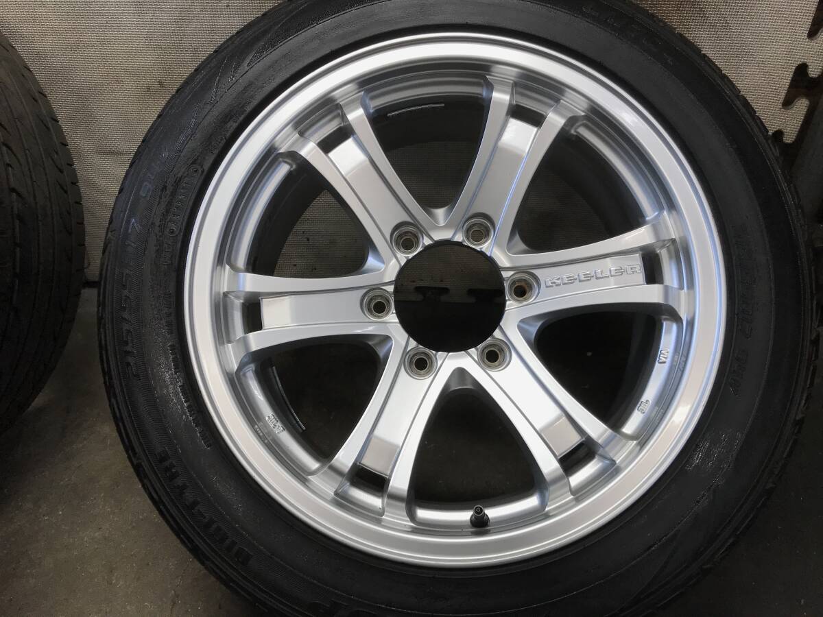 【ハイエース】17×7.5J+25 PCD139.7 6H wedsアルミホイール 215/55R17溝有 ダンロップタイヤ ４本_画像9