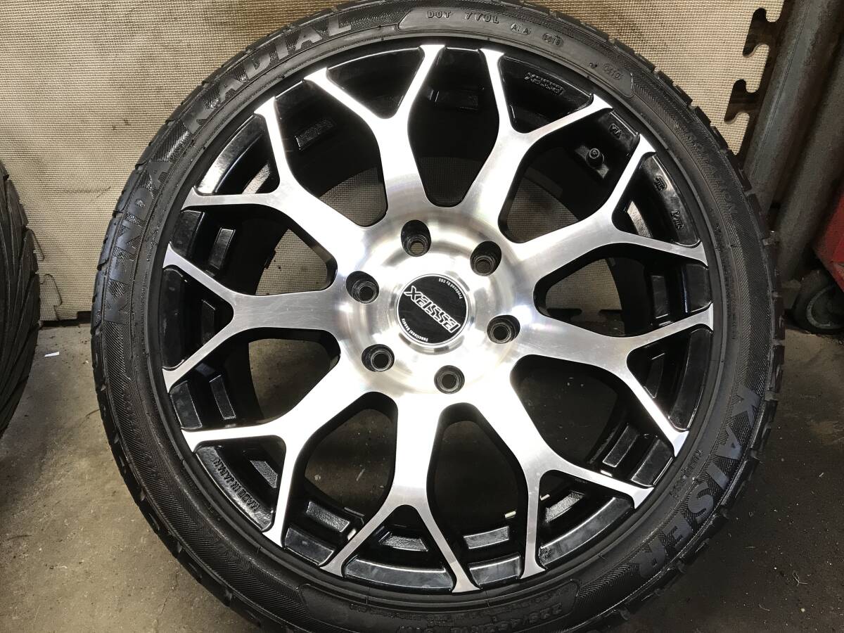 【NV350キャラバン】 ESSEX 18×8J+43 PCD139.7 6Hアルミホイール＆バリ山225/45ZR18ラジアルタイヤ ４本　E26/E25キャラバン_画像9