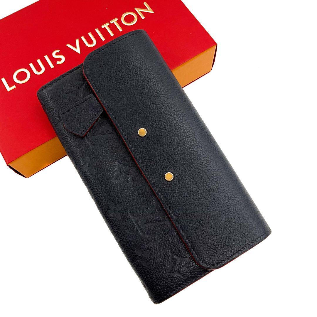 ルイヴィトン　ポルトフォイユ ポンヌフ　モノグラムアンプラント　長財布 M62127 マリーヌルージュ LOUIS VUITTON ネイビー　レッド_画像1