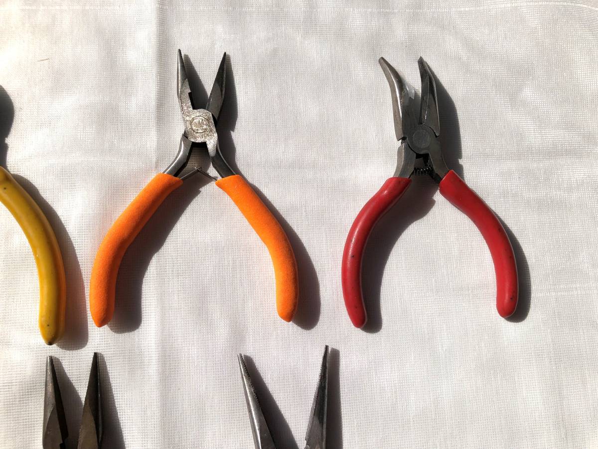 工具　ペンチ・ニッパー　まとめ売り　大量　9本組　KEIBA　HRC－D04・E-VALUE・MINITUREFLAT　NOSE　PLIERS　送料520円　_画像2