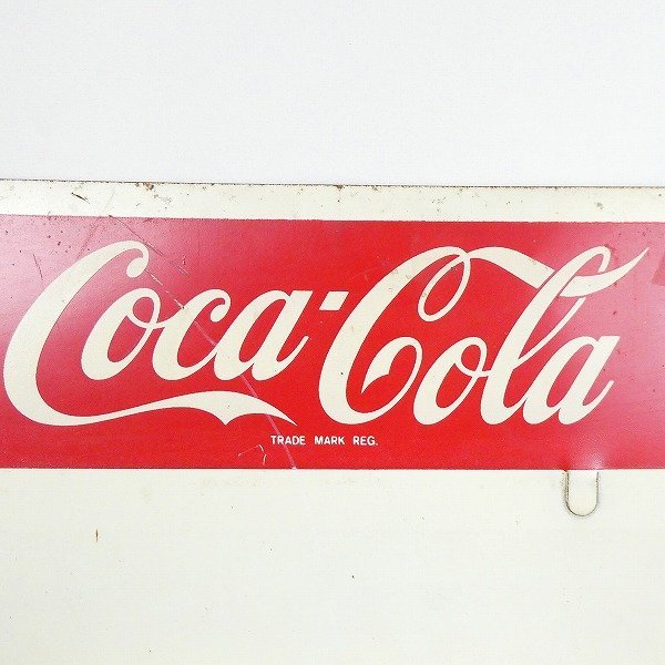 当時物 看板 コカ・コーラ Coca-Cola ホーロー看板 琺瑯看板 約52×46.5cm コカコーラ 昭和レトロ コレクション品■ME221s■_画像2