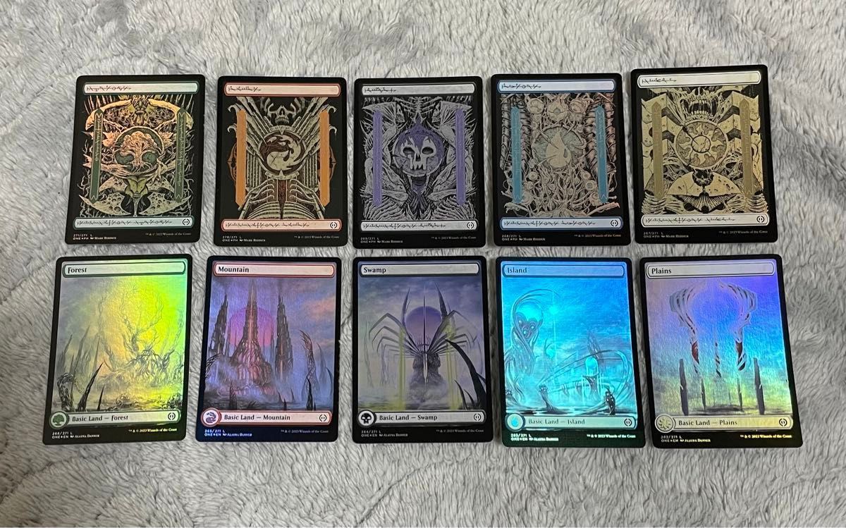 【FOIL】基本土地　ファイレクシア：完全なる統一　10枚セット　MTG コンプリート　フォイル