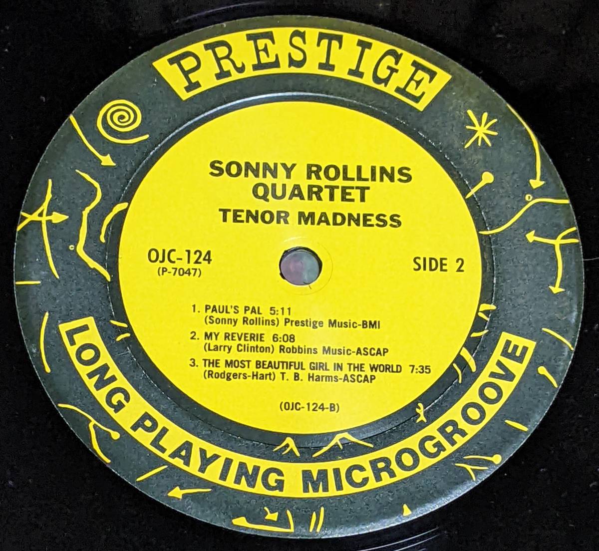 ジョン・コルトレーン (ts)参加 50's ソニー・ロリンズ (ts) Sonny Rollins Quartet (US盤 LP)/ Tenor Madness OJC-124, P-70471956年_画像5