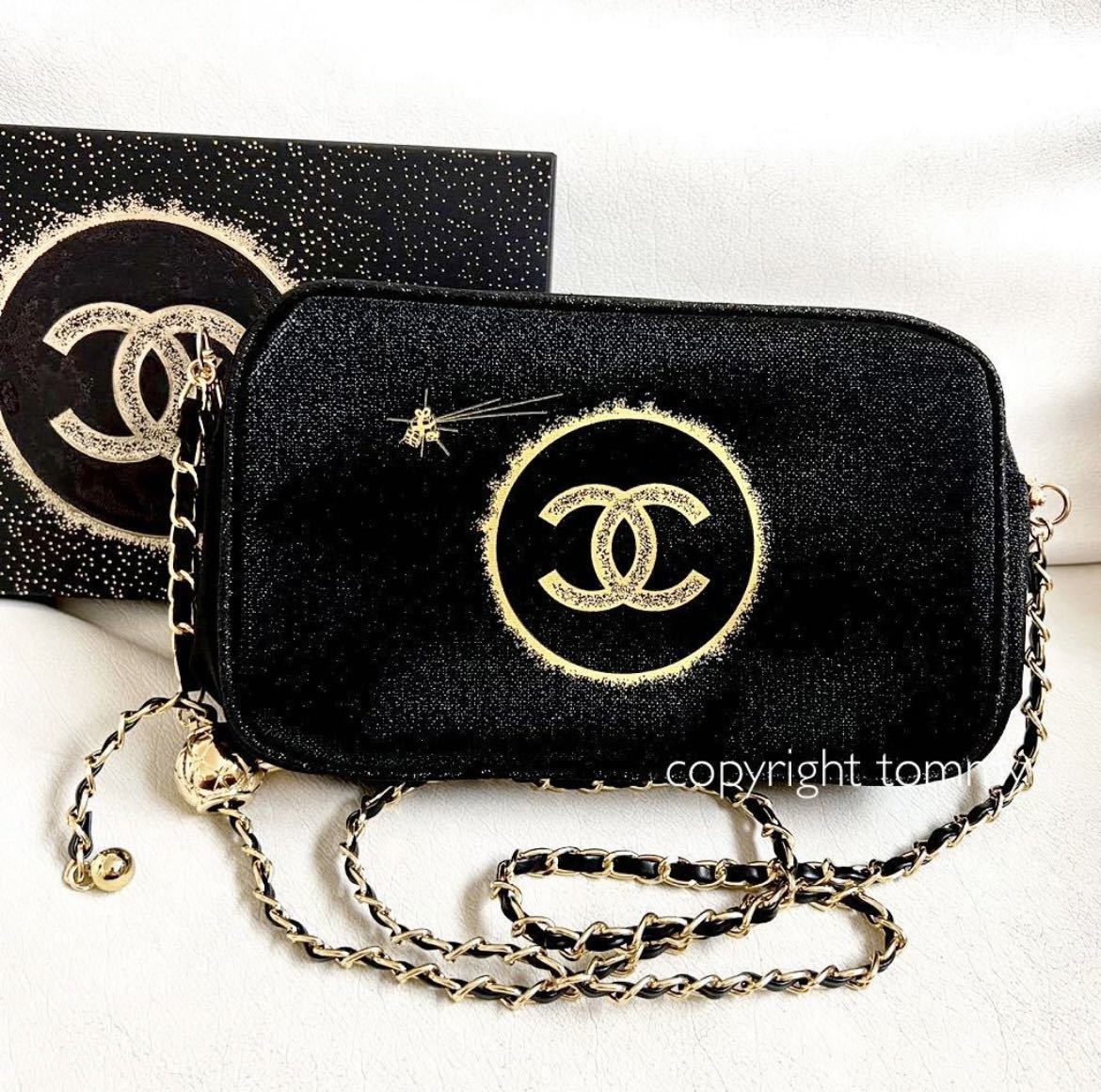 新品未使用 CHANEL チェーン シャネル ポーチ ショルダー 箱付き 新品未使用 CHANEL チェーン シャネル ポーチ ショルダー 箱付き