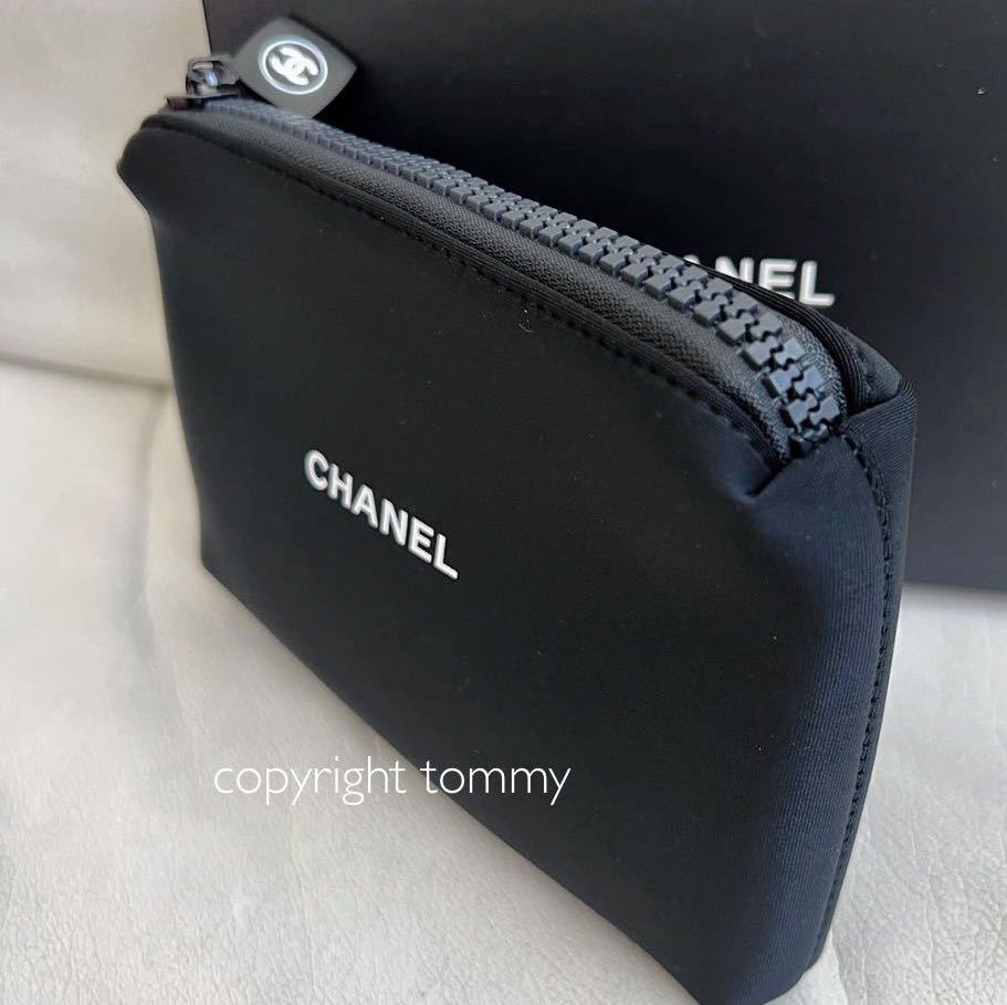 新品未使用 シャネル ボーテ CHANEL ブラック ノベルティ 黒 コスメポーチ 送料無料 ポーチ　ブランドココ ロゴ コスメ 化粧ポーチ_画像6