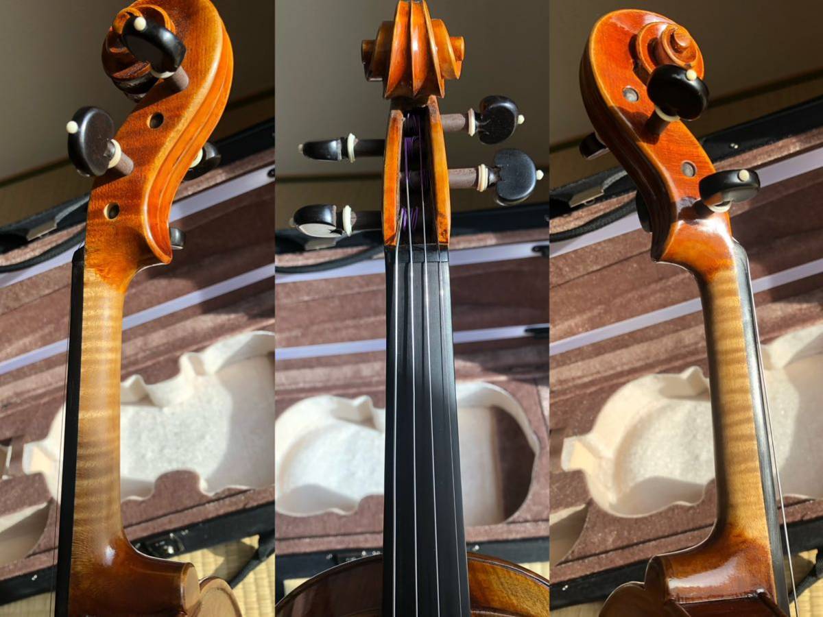 イタリア フルサイズ バイオリン 4/4 虎杢 ヴァイオリン ケース付き_画像5