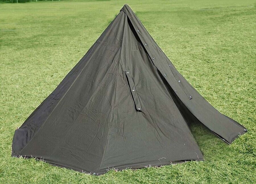 ほぼ未使用 ポーランド軍　テント　ポンチョ　１６０－１７０　パップテント デッドストック　キャンプ　ブッシュクラフト