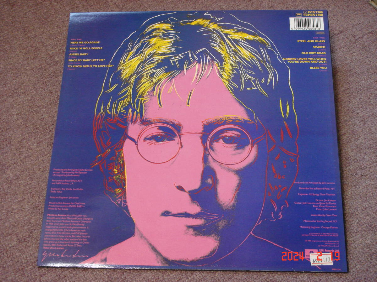 ＬＰ　John Lennon Menlove Ave　ＵＫ盤　ジョンレノン_画像2