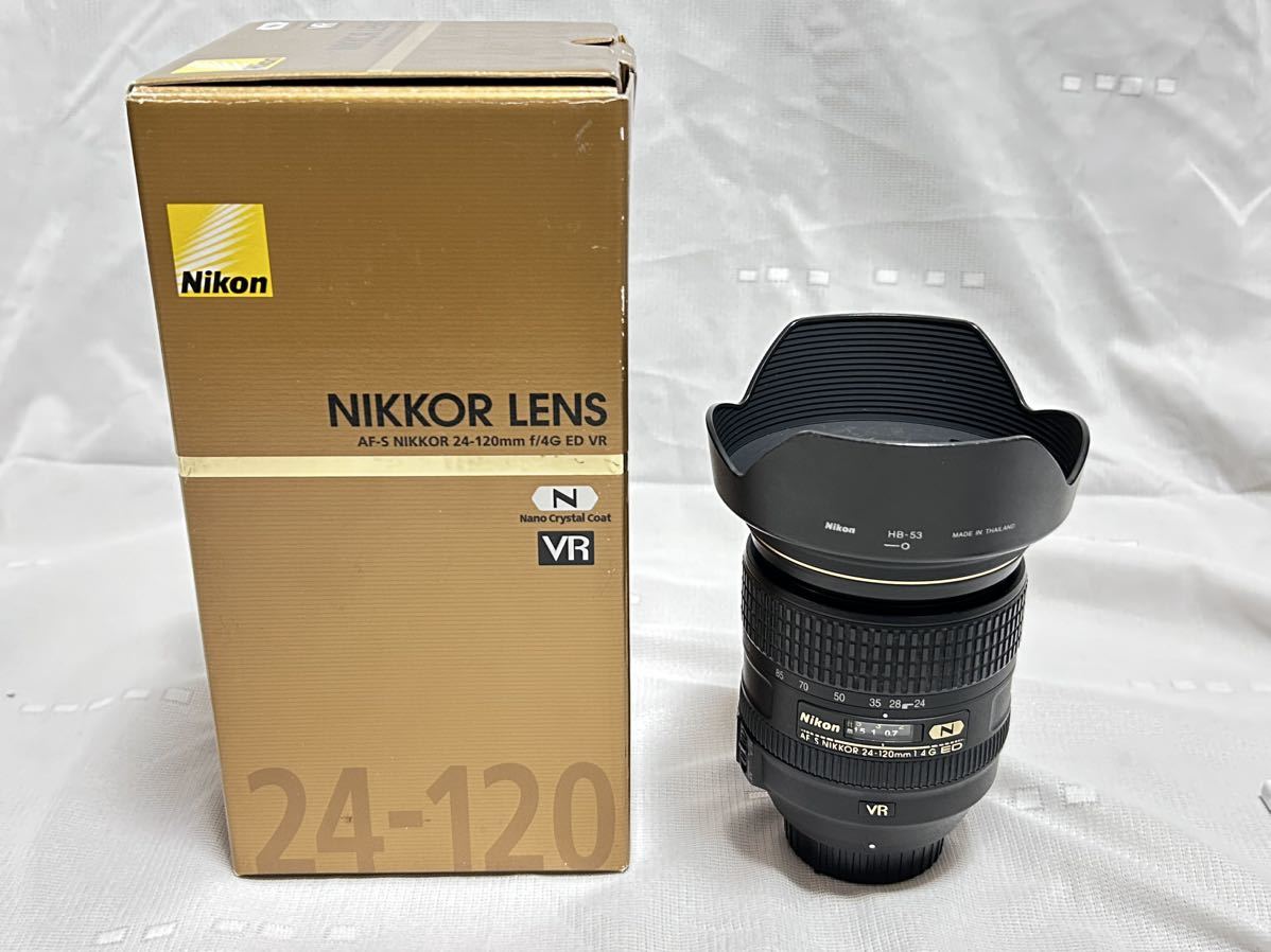 Nikon/ニコン AF-S NIKKOR 24-120mm F4G ED VR ズームレンズ/キャップ・フード・外箱等付属/ジャンク品_画像1