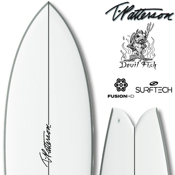 ■Timmy Patterson■DEVIL FISH 5'10(178cm/33.2L) EPS+EPOXY FUSION-HD仕様 SURFTECH TWIN QUAD ツイン クアッド 小波 ティミーパターソ_画像2