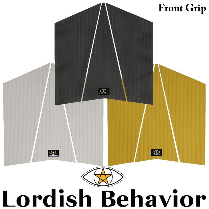 ■Lordish Behavior■LB デッキパッド Front grip [Black] フロント用 3Piece／ローディッシュビヘイビア_3色展開