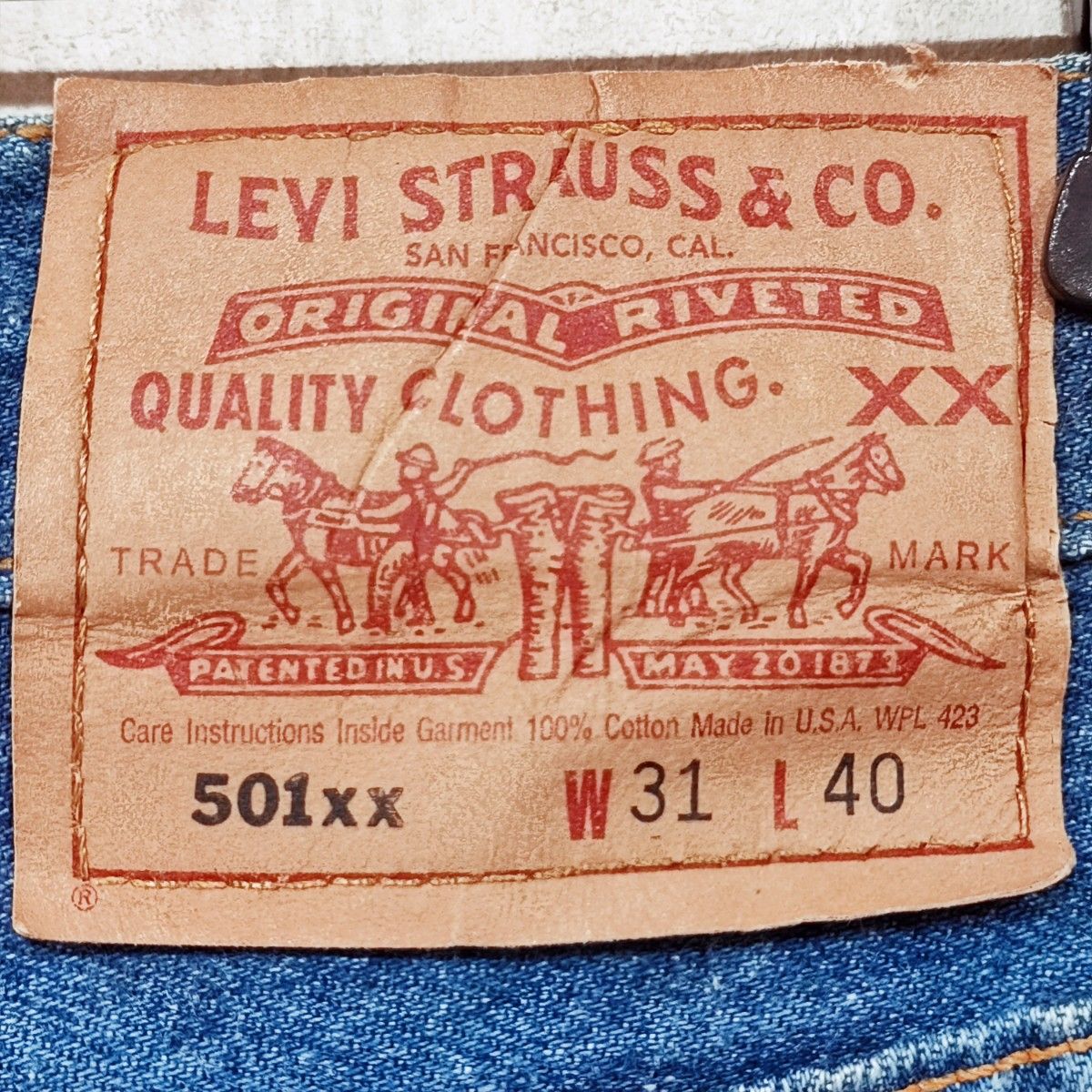 米国製★Levi's 501XX W31 L40 デニムパンツ ジーンズ リーバイス USA製 インディゴ Levi s