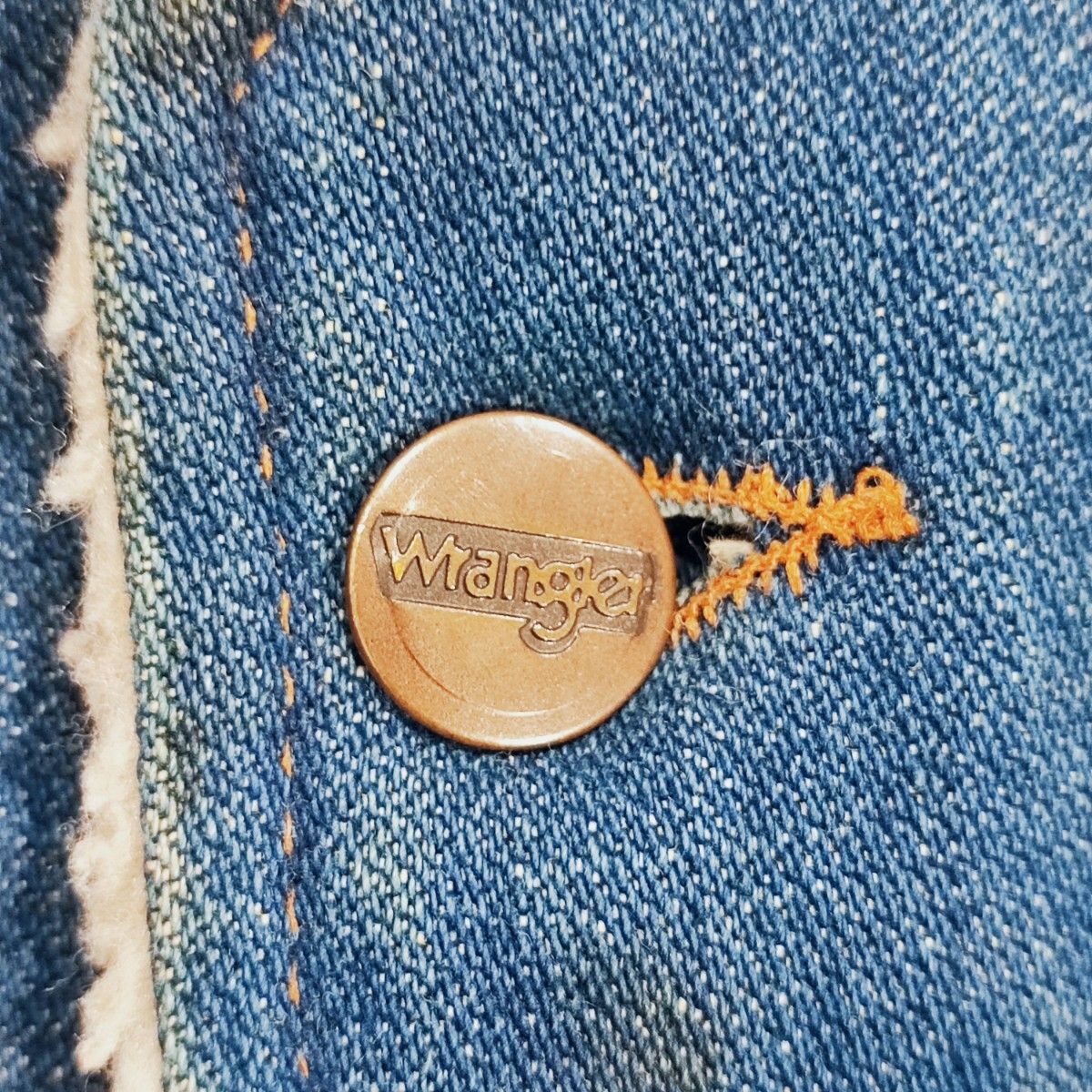 Wrangler デニム ボア ベスト L 987BNVR 虹タグ レインボー Wrangler デニム ボア ベスト L 987BNVR 虹タグ レインボー