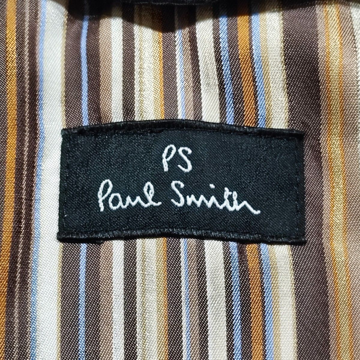 日本製★Paul Smith ライナー付 ステンカラーコート S BLACK コート アウター トレンチコート ブラック